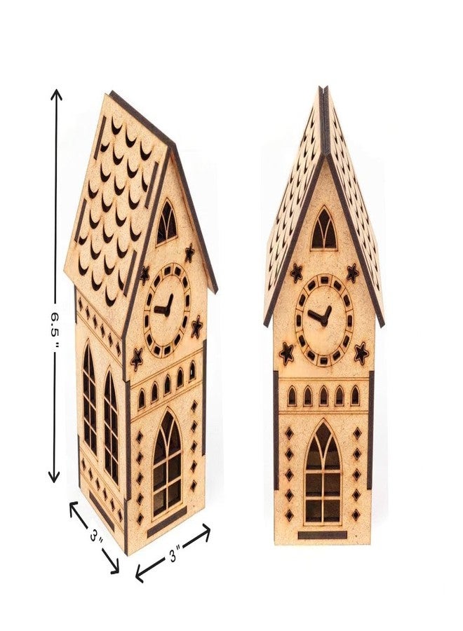 Raystar™ DIY Decorative Wooden Doll House Models, Miniature Cottage House Set (Set of 5 House) - Image 5